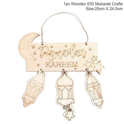 Chic Wooden Eid Mubarak Decoration: Celebrate in Elegance