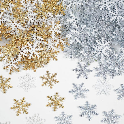 Magical Winter Snowflake Confetti Collection - 270 Mini Pieces for Festive Holiday Decor