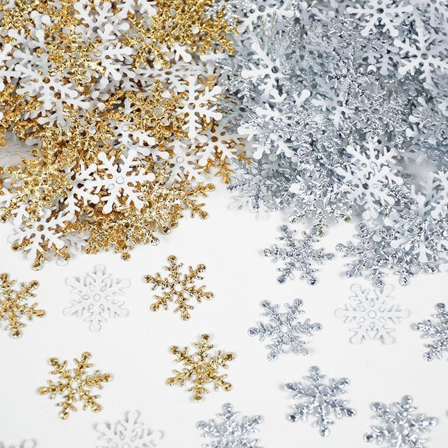 Magical Winter Snowflake Confetti Collection - 270 Mini Pieces for Festive Holiday Decor