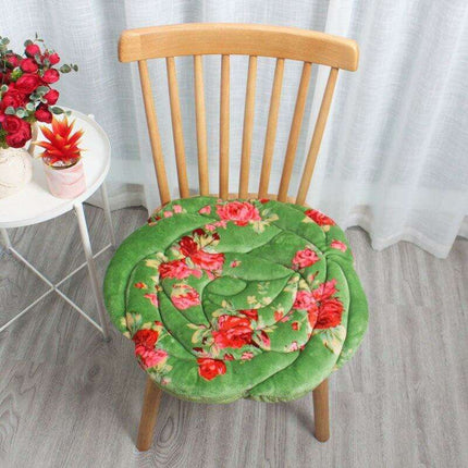 Elegant Japanese Rose Round Cushion with Soft PP Cotton Filling - Available in 55x55cm/45x45cm