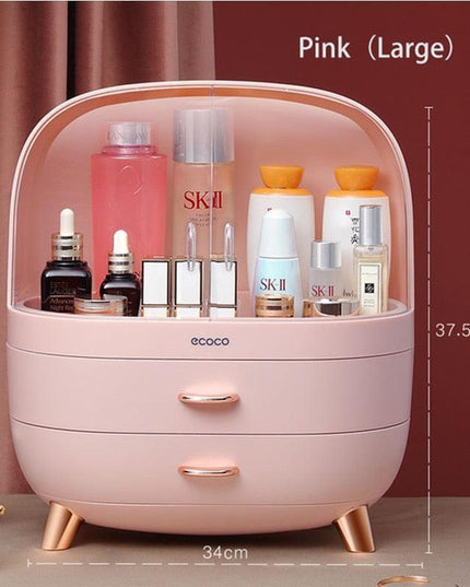 Elegant Makeup and Jewelry Storage Solution with Spacious Organization Compartments