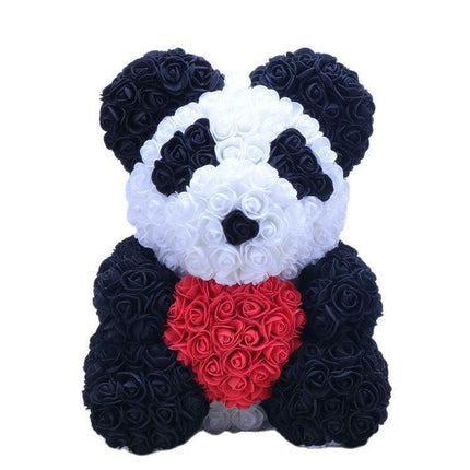Elegant Teddy Rose Bear with Artificial Blooms - Perfect Gift for Cherished Moments