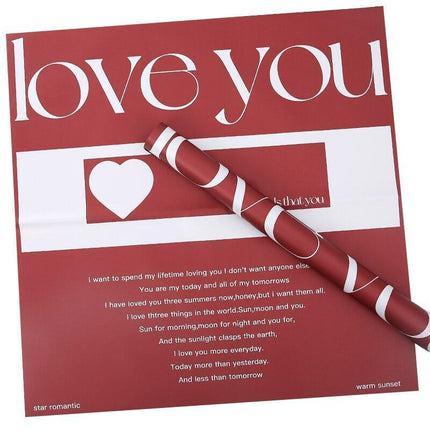 Elegant Floral Wrap with English Letter Design - Waterproof Bouquet Enhancer