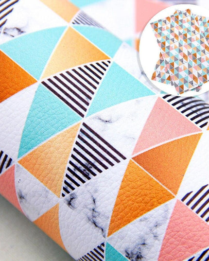 Stylish Geometric Faux Leather Craft Sheets for Innovative DIY Creations