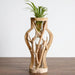 Exquisite Handcrafted Wooden Vase with Detailed Ornamentation for Chic Home Decoration