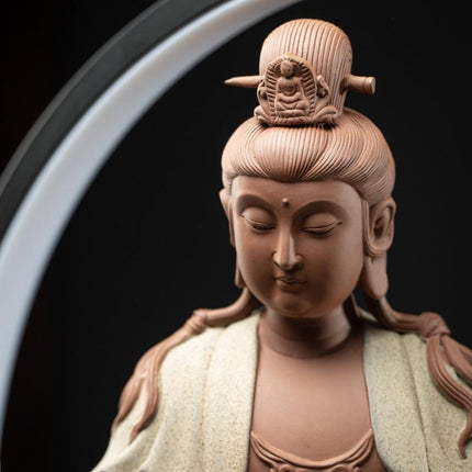 Copper Buddha Backflow Incense Fountain - Tranquil Smoke Cascade for Mindful Relaxation