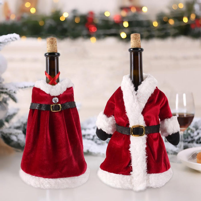 Holiday Cheer Wine Bottle Dress: Celebrate in Festive Elegance