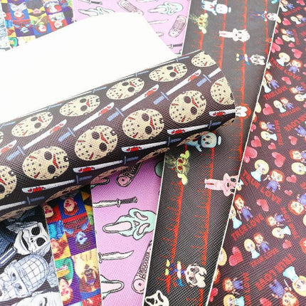 Halloween-Themed Cartoon Character Leatherette for DIY Crafting - Très Elite