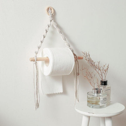 Handcrafted Bohemian Macrame Toilet Paper Holder - Unique Bathroom Decor Accessory..