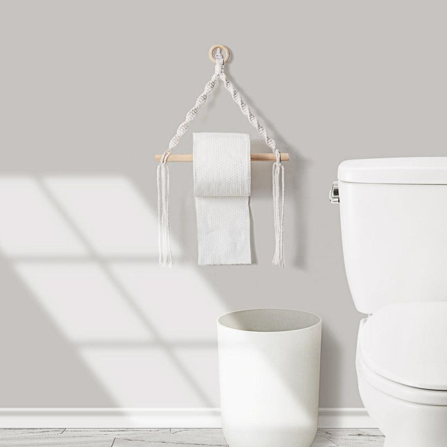 Handcrafted Bohemian Macrame Toilet Paper Holder - Unique Bathroom Decor Accessory