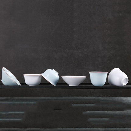 Handcrafted Elegance: Premium White Jade Porcelain Teacups for the Ultimate Tea Experience - Très Elite