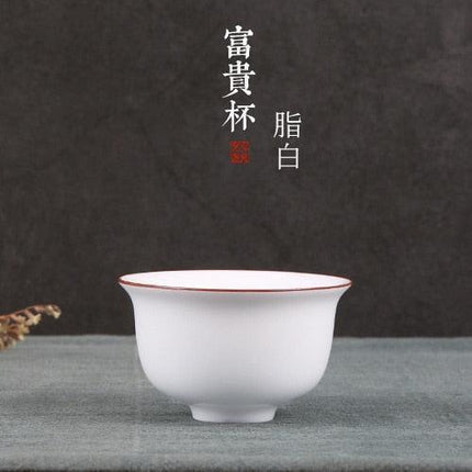 Handcrafted Elegance: Premium White Jade Porcelain Teacups for the Ultimate Tea Experience - Très Elite