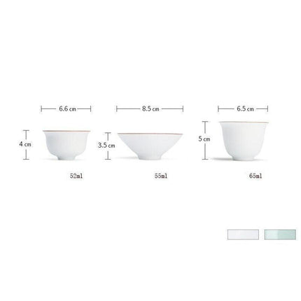 Handcrafted Elegance: Premium White Jade Porcelain Teacups for the Ultimate Tea Experience - Très Elite