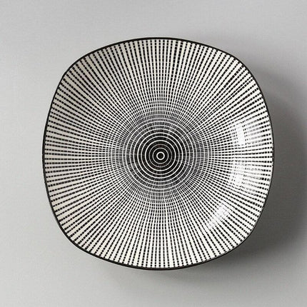 Handcrafted Japanese Square Ceramic Plate: Exquisite Table Artistry - Très Elite