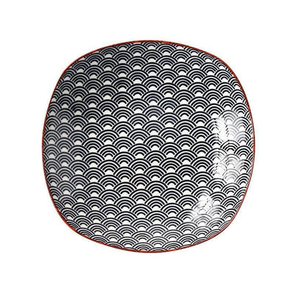 Handcrafted Japanese Square Ceramic Plate: Exquisite Table Artistry - Très Elite