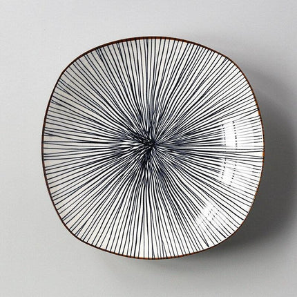 Handcrafted Japanese Square Ceramic Plate: Exquisite Table Artistry - Très Elite