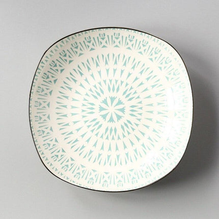 Handcrafted Japanese Square Ceramic Plate: Exquisite Table Artistry - Très Elite