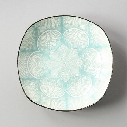Handcrafted Japanese Square Ceramic Plate: Exquisite Table Artistry - Très Elite