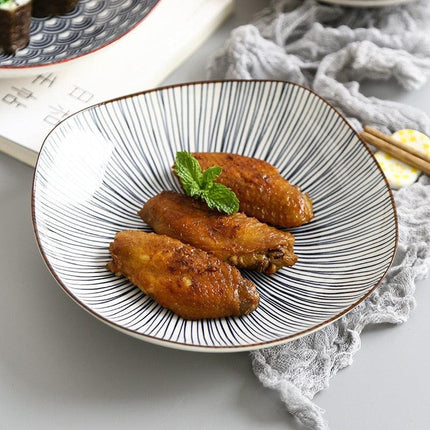 Handcrafted Japanese Square Ceramic Plate: Exquisite Table Artistry - Très Elite