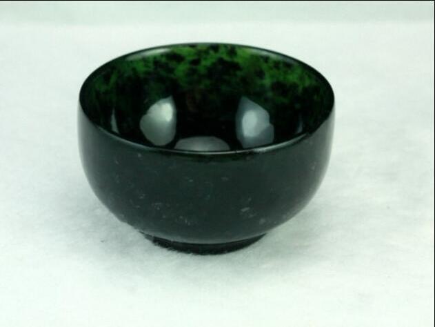 Handcrafted Lantian Dark Jade Tea Cup - Elevate Your Tea Experience