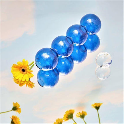 Handcrafted Nordic Bubble Glass Vase: Elegant Floral Display for Modern Homes