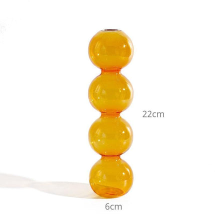 Handcrafted Nordic Bubble Glass Vase: Elegant Floral Display for Modern Homes