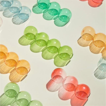 Handcrafted Nordic Bubble Glass Vase: Elegant Floral Display for Modern Homes