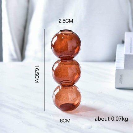 Handcrafted Nordic Bubble Glass Vase: Elegant Floral Display for Modern Homes