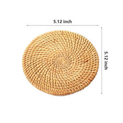 Handcrafted Rattan Coasters: Elegant Table Protectors for Stylish Living - Très Elite
