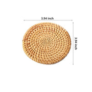 Handcrafted Rattan Coasters: Elegant Table Protectors for Stylish Living - Très Elite