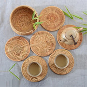 Handcrafted Rattan Coasters: Elegant Table Protectors for Stylish Living - Très Elite