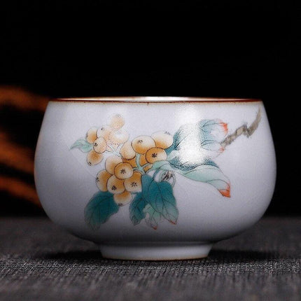 Handcrafted Ru Kiln Porcelain Tea Cup: A Sophisticated Touch to Your Tea Ritual - Très Elite