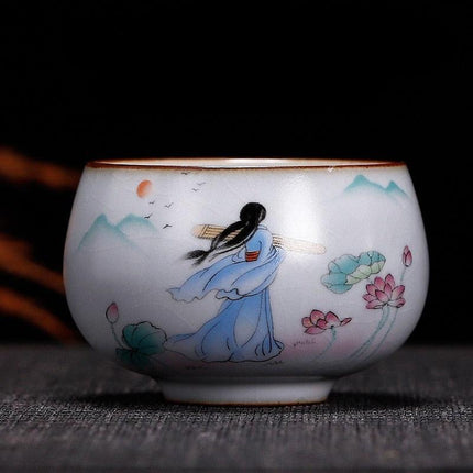 Handcrafted Ru Kiln Porcelain Tea Cup: A Sophisticated Touch to Your Tea Ritual - Très Elite