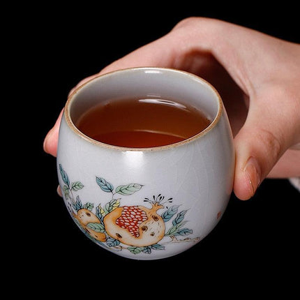 Handcrafted Ru Kiln Porcelain Tea Cup: A Sophisticated Touch to Your Tea Ritual - Très Elite