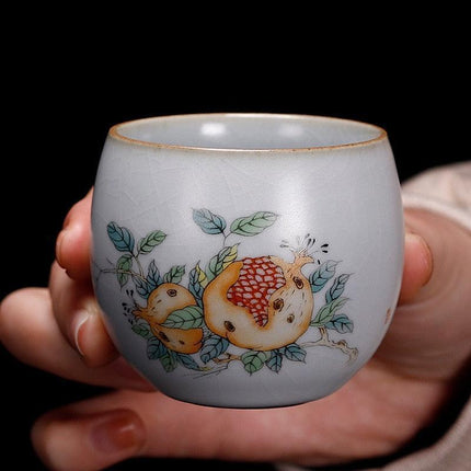Handcrafted Ru Kiln Porcelain Tea Cup: A Sophisticated Touch to Your Tea Ritual - Très Elite