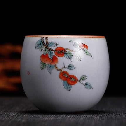 Handcrafted Ru Kiln Porcelain Tea Cup: A Sophisticated Touch to Your Tea Ritual.