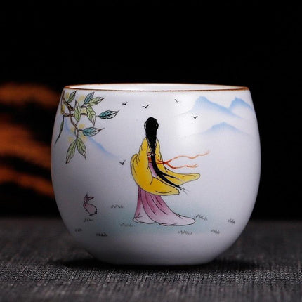 Handcrafted Ru Kiln Porcelain Tea Cup: A Sophisticated Touch to Your Tea Ritual - Très Elite