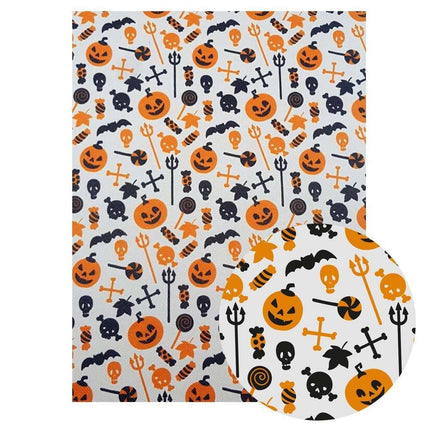 Hauntingly Delightful Faux Leather Craft Fabric for Creative Halloween Designs - Très Elite