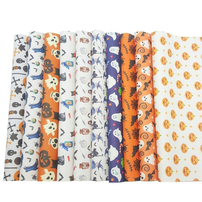 Hauntingly Delightful Faux Leather Craft Fabric for Creative Halloween Designs