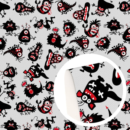 Hauntingly Stylish Lychee Pattern Waterproof Faux Leather Craft Sheets for Halloween Projects..