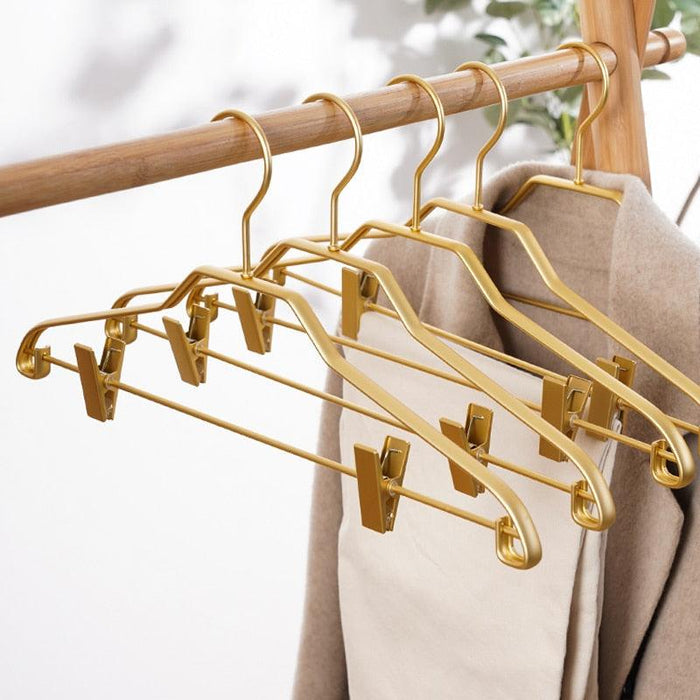 5-Pack Non-Skid Pants Hanger Bundle | Sturdy Metal & Aluminum Alloy