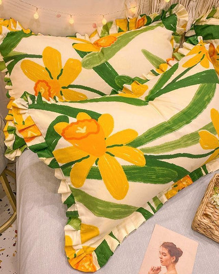 Chic Botanical Cotton Pillowcase Duo for King-Sized Pillows