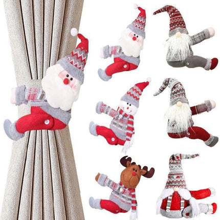 Festive Santa and Reindeer Curtain Accents for Holiday Cheer