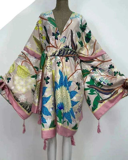 Autumn Elegance: Stylish Bohemian Maxi Kimonos for Women