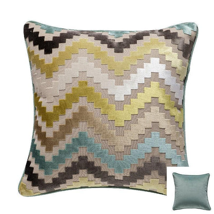 Velvet Zigzag Accent Pillow Covers - Stylish Home Decor Collection