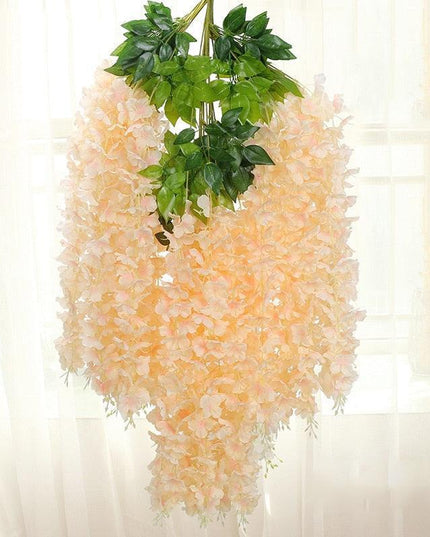 45-Inch Elegant Silk Wisteria Flower Set - Pack of 12 for Exquisite Home and Event Decoration