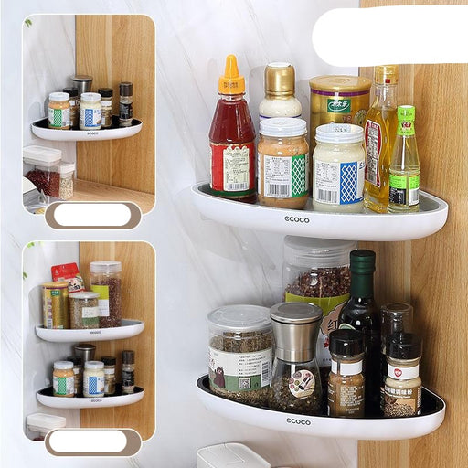 Snap-Up Corner Shelf with Shampoo Holder for Bathroom Organization