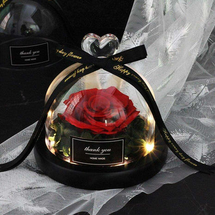 Timeless Elegance Glass Rose Showcase - A Symbol of Love and Grace