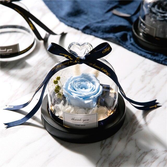 Luxurious Glass Rose Dome Lamp - Elegant Gift for Valentine's Day