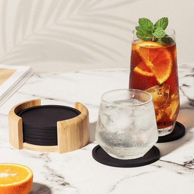 Stylish Silicone Coaster Collection - Sophisticated Home and Office Accessory